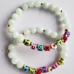 NWT JADE QUARTZ FRIENDS BRACELETS HEALING CRYSTALS GIFT FOR HER Inappropriate